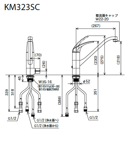 KVK KM323SCの図面