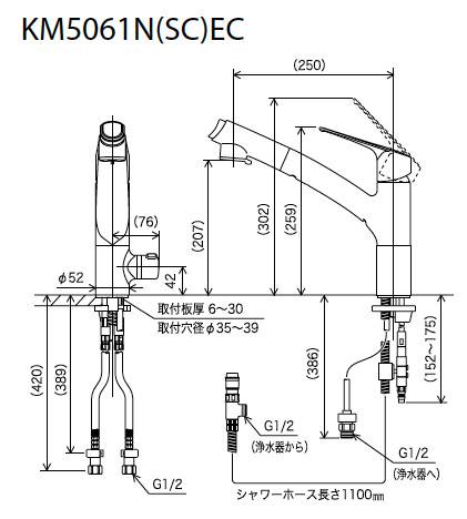 KVK KM5061NSCECの図面