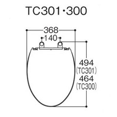 TOTO TC301・TC300寸法図
