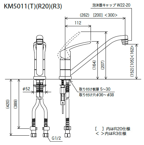KVK | キッチンシングルレバー混合栓 | KM5011TR20 | 株式会社スイドウ